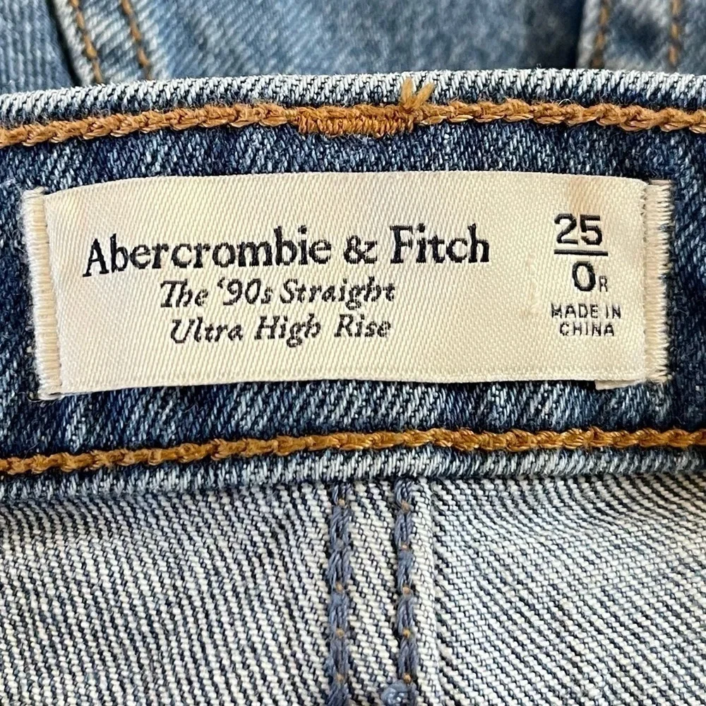 Abercrombie & Fitch Jeans The 90’s Straight Ultra High Rise Festival Y2K Blue 25